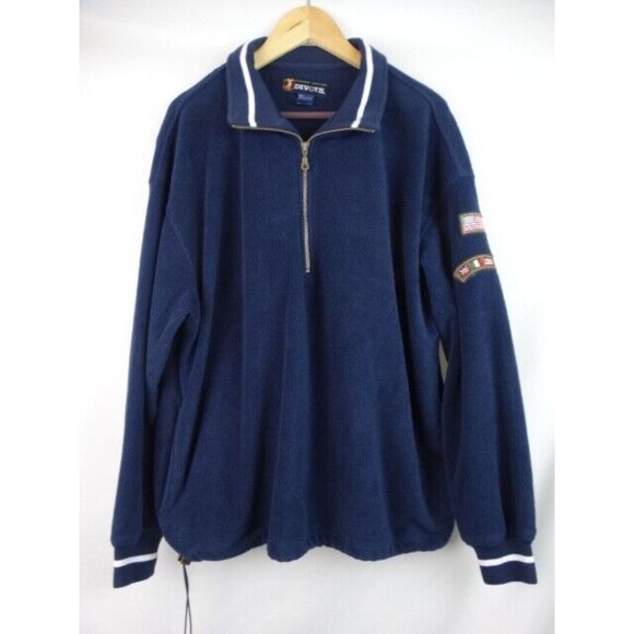 Players Edition Divots Men's Sweatshirt Size Large Blue  1/4 Zip Long Sleeve Top - Picture 1 of 8